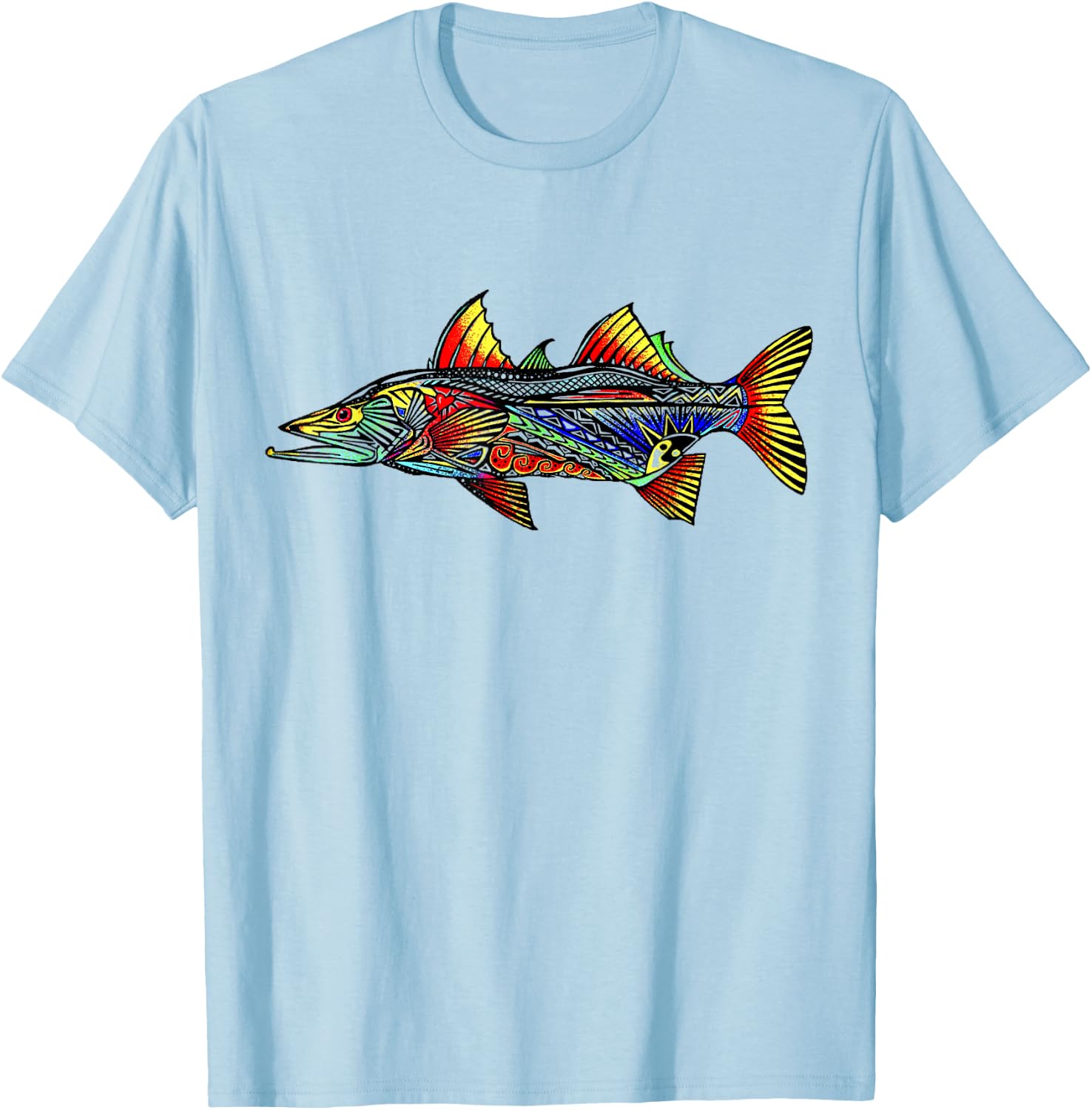 Colorful Snook T-Shirt - T-Shirt | Light Blue