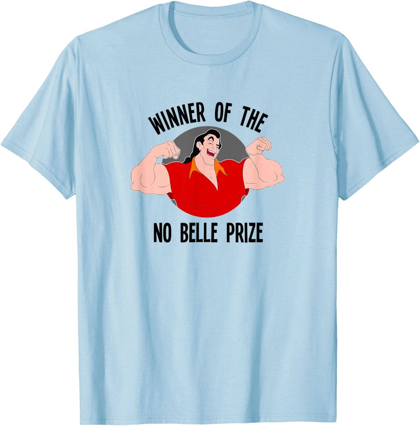 Disney Beauty and The Beast Gaston Winner of No Belle Prize Small T-Shirt - T-Shirt | Light Blue