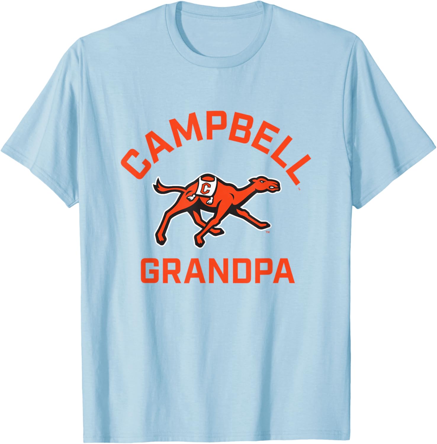 Campbell University Fighting Camels Arched Grandpa T-Shirt - T-Shirt | Light Blue