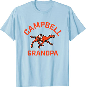 Campbell University Fighting Camels Arched Grandpa T-Shirt - T-Shirt | Light Blue