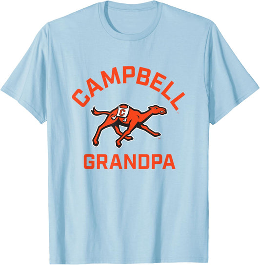 Campbell University Fighting Camels Arched Grandpa T-Shirt - T-Shirt | Light Blue