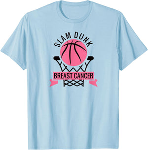 Breast Cancer Awareness Month October Slam Dunk T-Shirt - T-Shirt | Light Blue