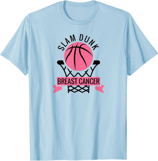 Breast Cancer Awareness Month October Slam Dunk T-Shirt - T-Shirt | Light Blue