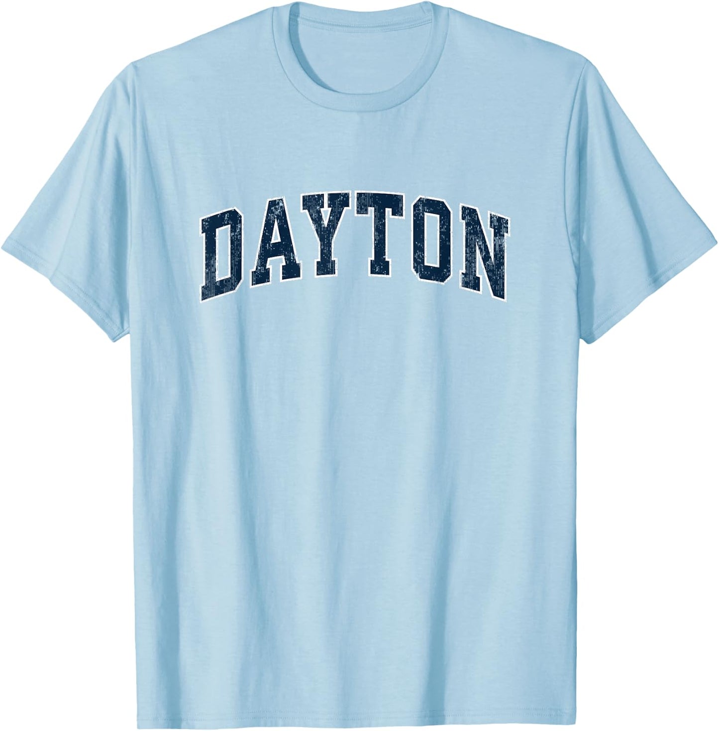 Dayton Ohio OH Vintage Sports Design Navy Design T-Shirt - T-Shirt | Light Blue