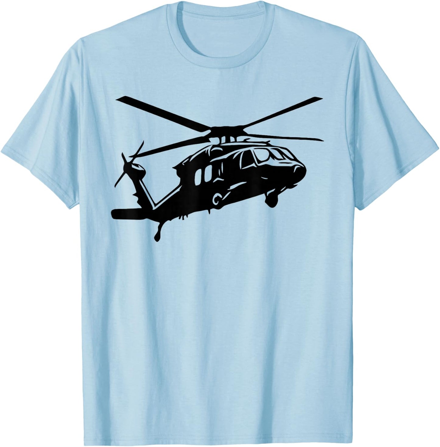 Sikorsky UH-60 Blackhawk Helicopter Army Pilot Gift T-Shirt - T-Shirt | Light Blue