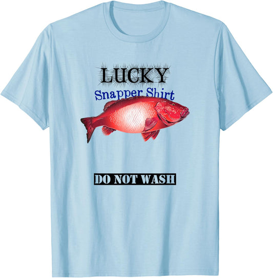 Fishermans Lucky Snapper Light Colored T-Shirt - T-Shirt | Light Blue
