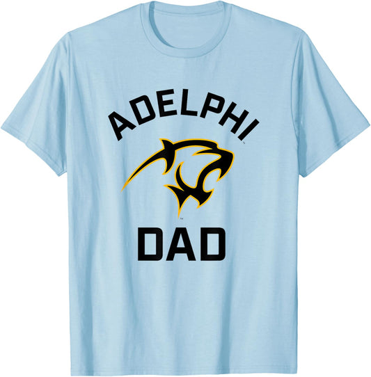 Adelphi University Panthers Arched Dad T-Shirt - T-Shirt | Light Blue