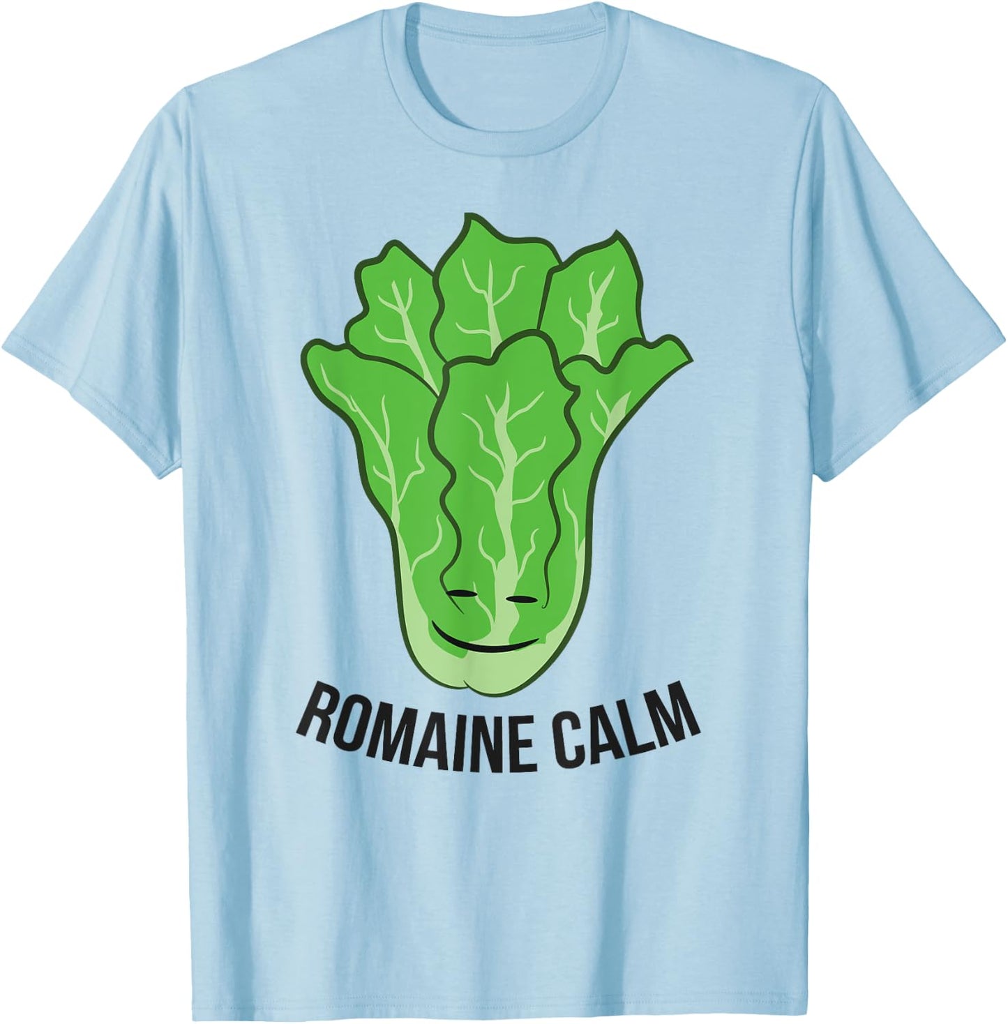 Romaine Calm Funny Lettuce Vegan Vegetarian Romaine T-Shirt - T-Shirt | Light Blue