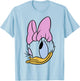 Disney Daisy Duck Big Face Winking Bow T-Shirt - T-Shirt | Light Blue