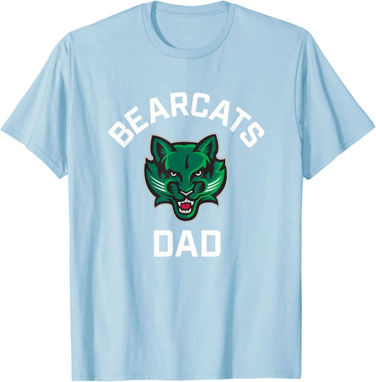 Binghamton University Bearcats Arched Dad T-Shirt - T-Shirt | Light Blue