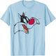 Looney Tunes Sylvester Face Portrait T-Shirt - T-Shirt | Light Blue