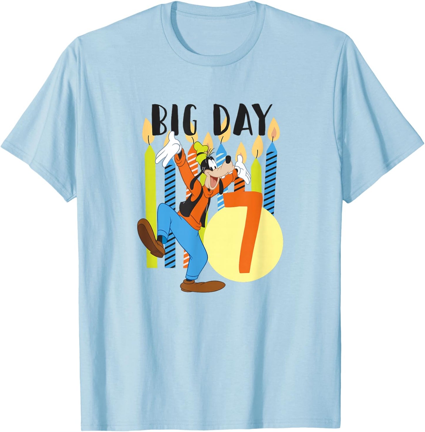Disney Goofy Birthday Big Day 7 Years Old T-Shirt - T-Shirt | Light Blue