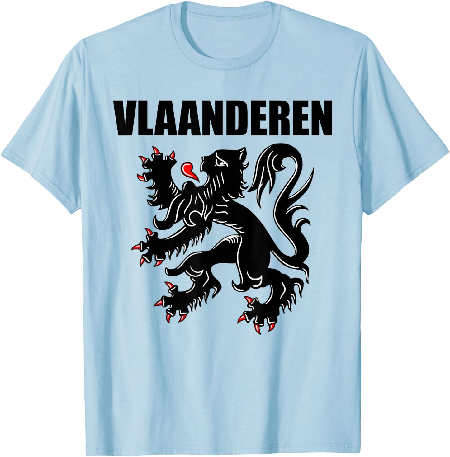 Flanders Belgium Flemish Lion Souvenir Vlaanderen Dutch T-Shirt - T-Shirt | Light Blue