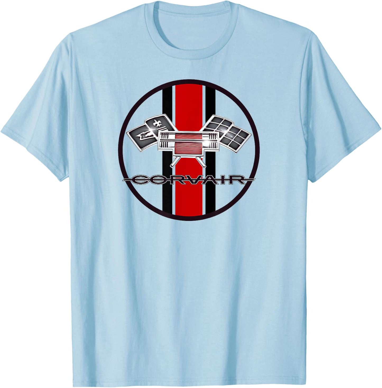 Corvair High Performance Flags 1961, 1962, 1963, 1964 T-Shirt - T-Shirt | Light Blue