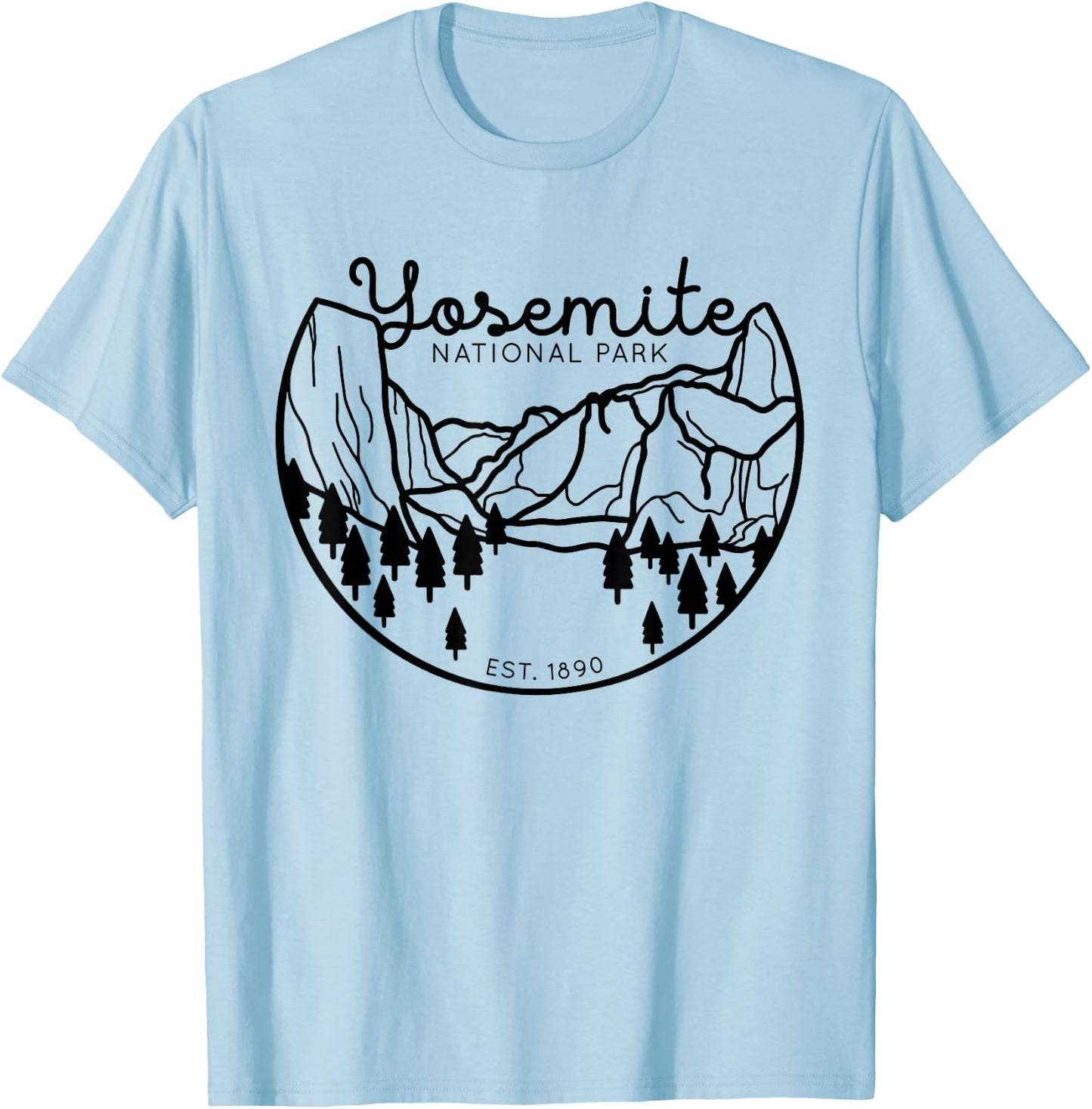 Yosemite National Park 1890 California Sierra Nevada T-Shirt - T-Shirt | Light Blue