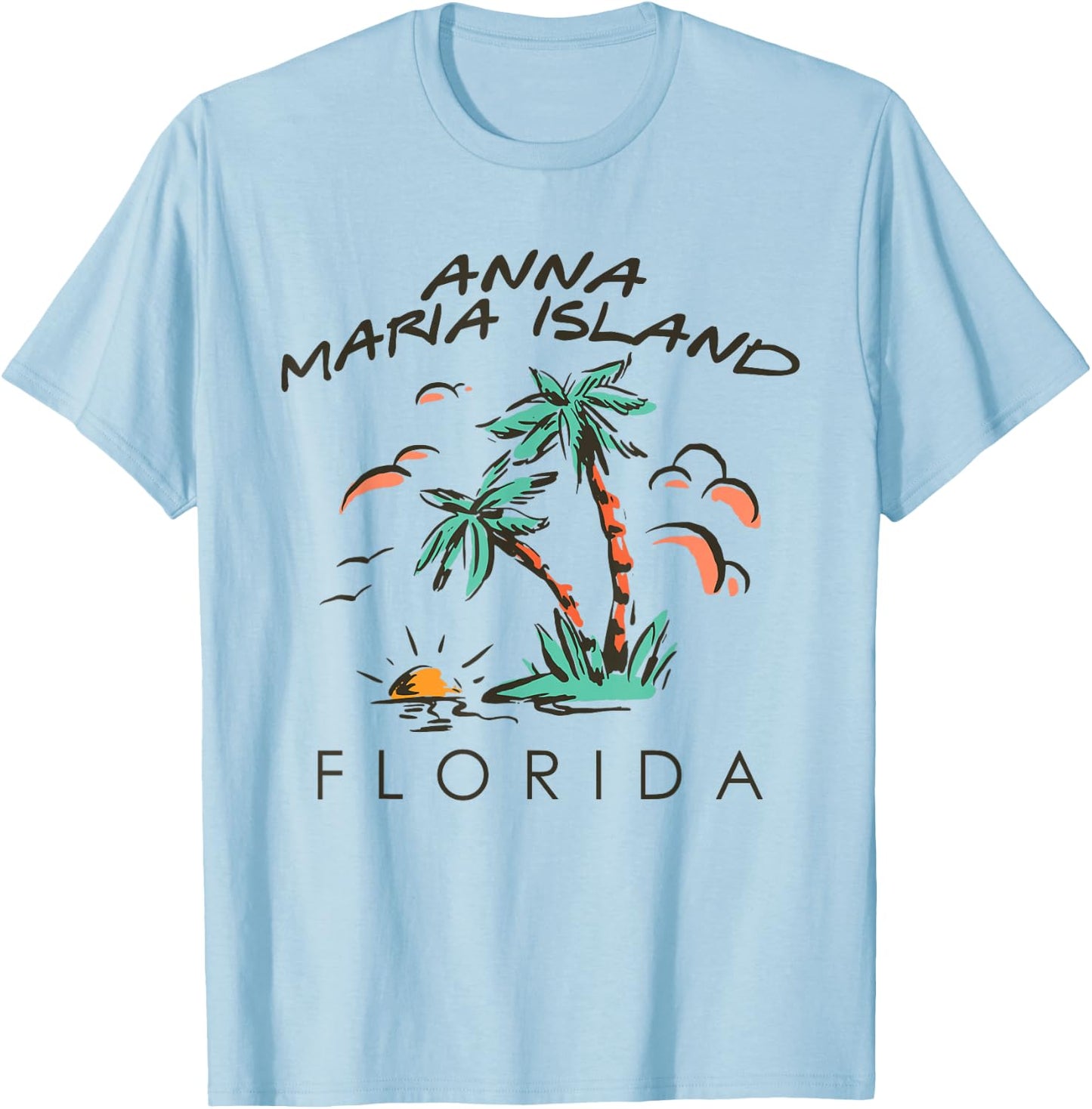 Anna Maria Island USA Souvenir, Anna Maria Island Florida T-Shirt - T-Shirt | Light Blue