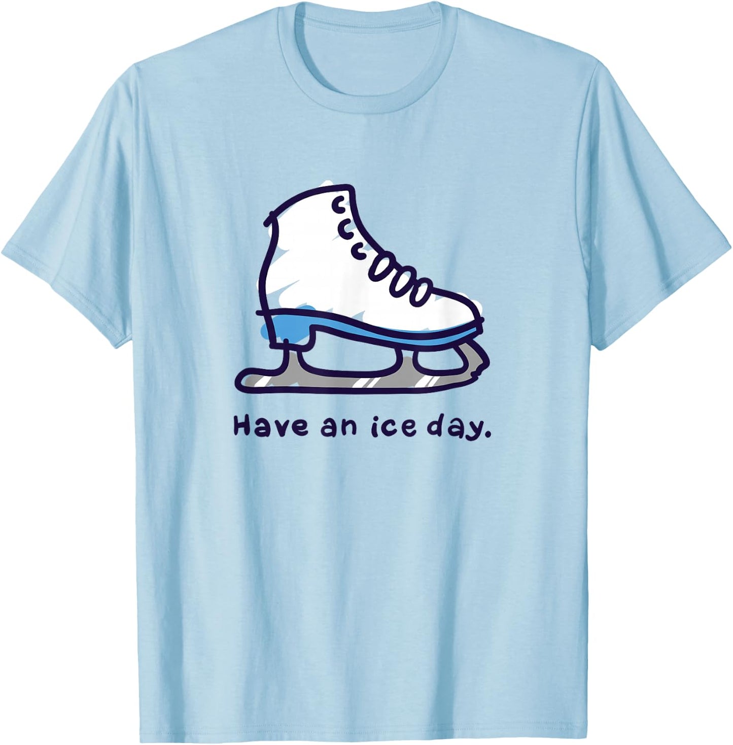 Figure Skating Gifts for Girls Women Men Ice Skater T-Shirt - T-Shirt | Light Blue