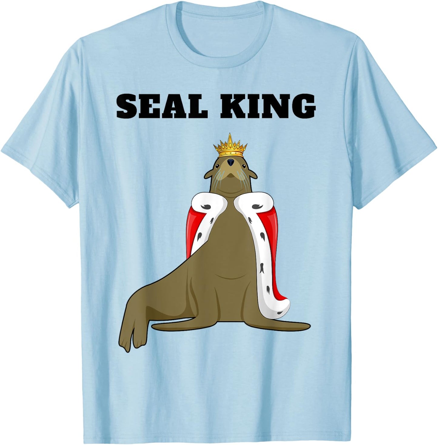 Seal King | Boys Seal Lover | Seal T-Shirt - T-Shirt | Light Blue