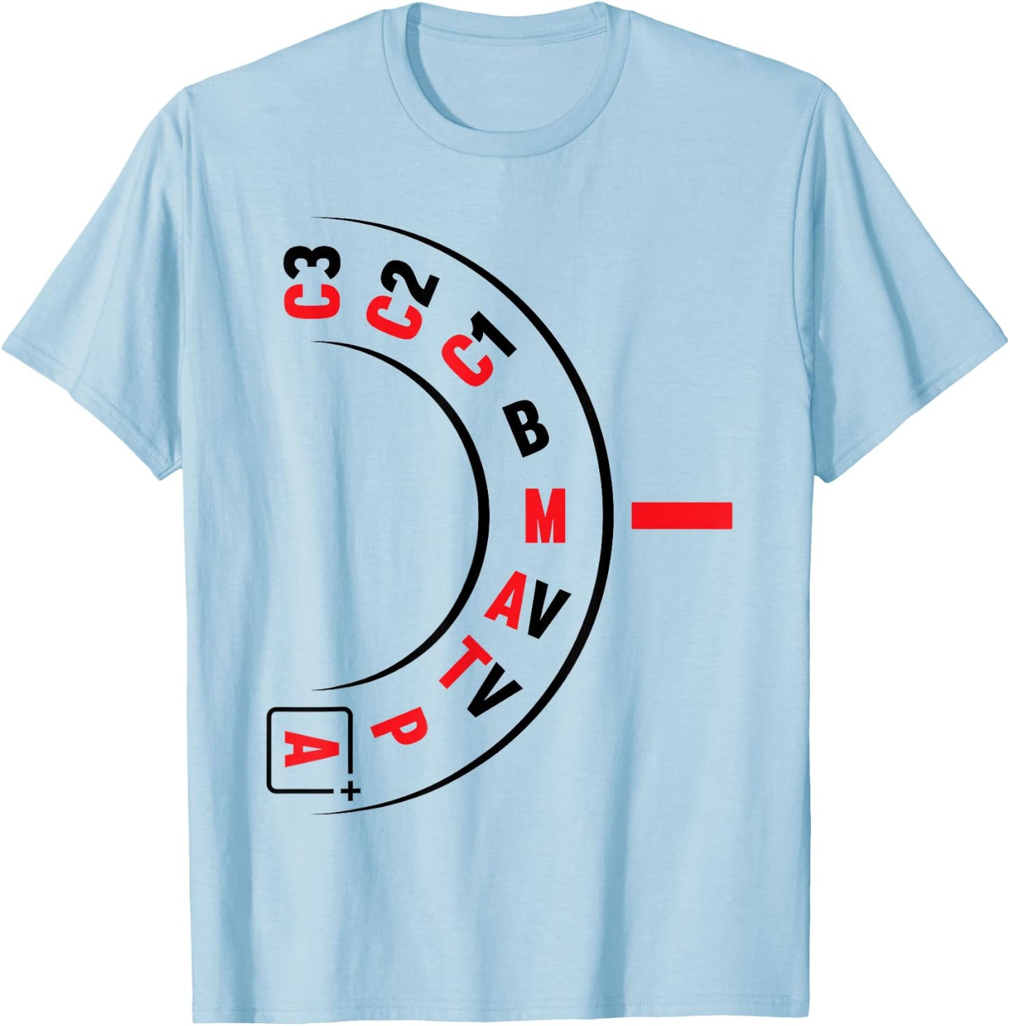 Funny Photographer Camera Lens Photography Photo Gift T-Shirt - T-Shirt | Light Blue