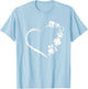 Cute Dogs Paw Shamrock Horseshoe Print Heart St Patricks Day T-Shirt - T-Shirt | Light Blue