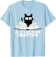 Just One More Chapter Cat Funny Love Cat Black Book T-Shirt - T-Shirt | Light Blue