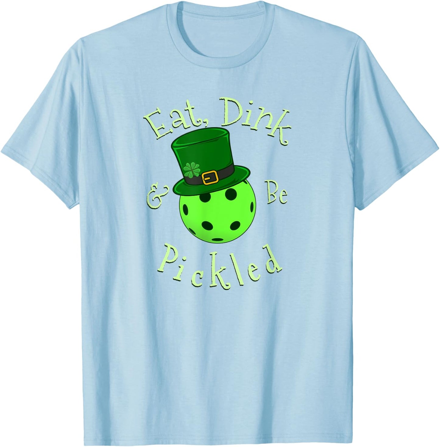 St Patricks Day Pickleball T-Shirt - T-Shirt | Light Blue