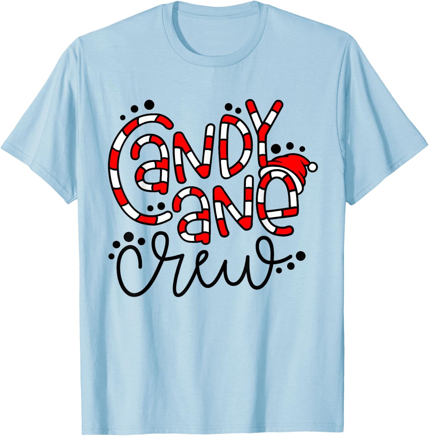 Candy Cane Crew Christmas Xmas Love Candy Boys Girls Kids T-Shirt - T-Shirt | Light Blue