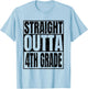 Straight Outta 4th Grade Graduation 2025 Degree Class Gifts T-Shirt - T-Shirt | Light Blue