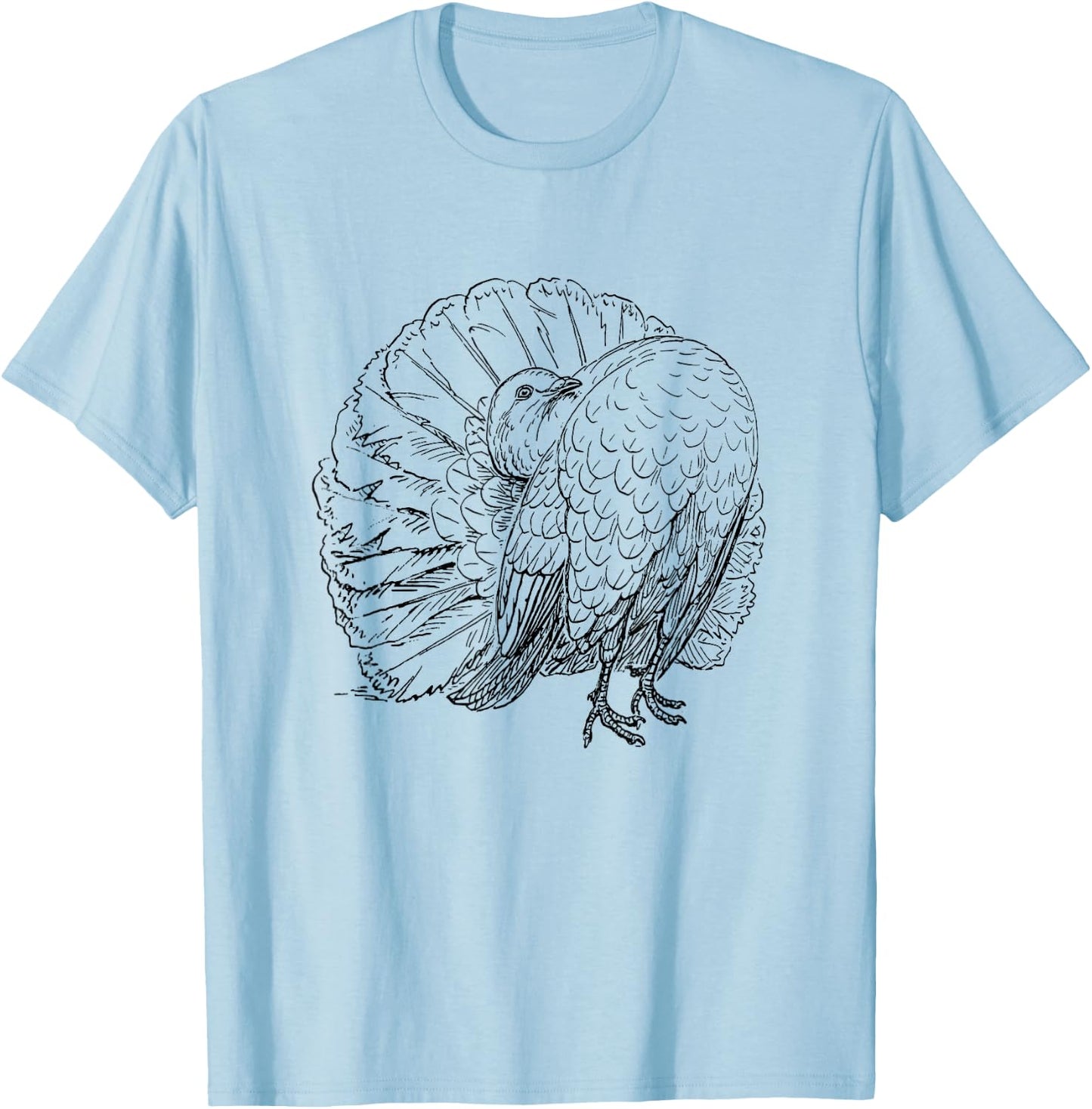 Fantail Pigeon Bird Ornithologist T-Shirt - T-Shirt | Light Blue