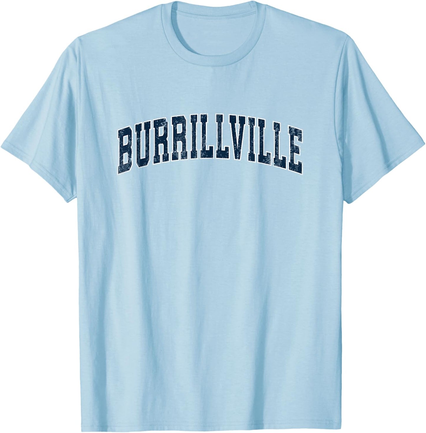 Burrillville Rhode Island RI Vintage Sports Design Navy Desi T-Shirt - T-Shirt | Light Blue