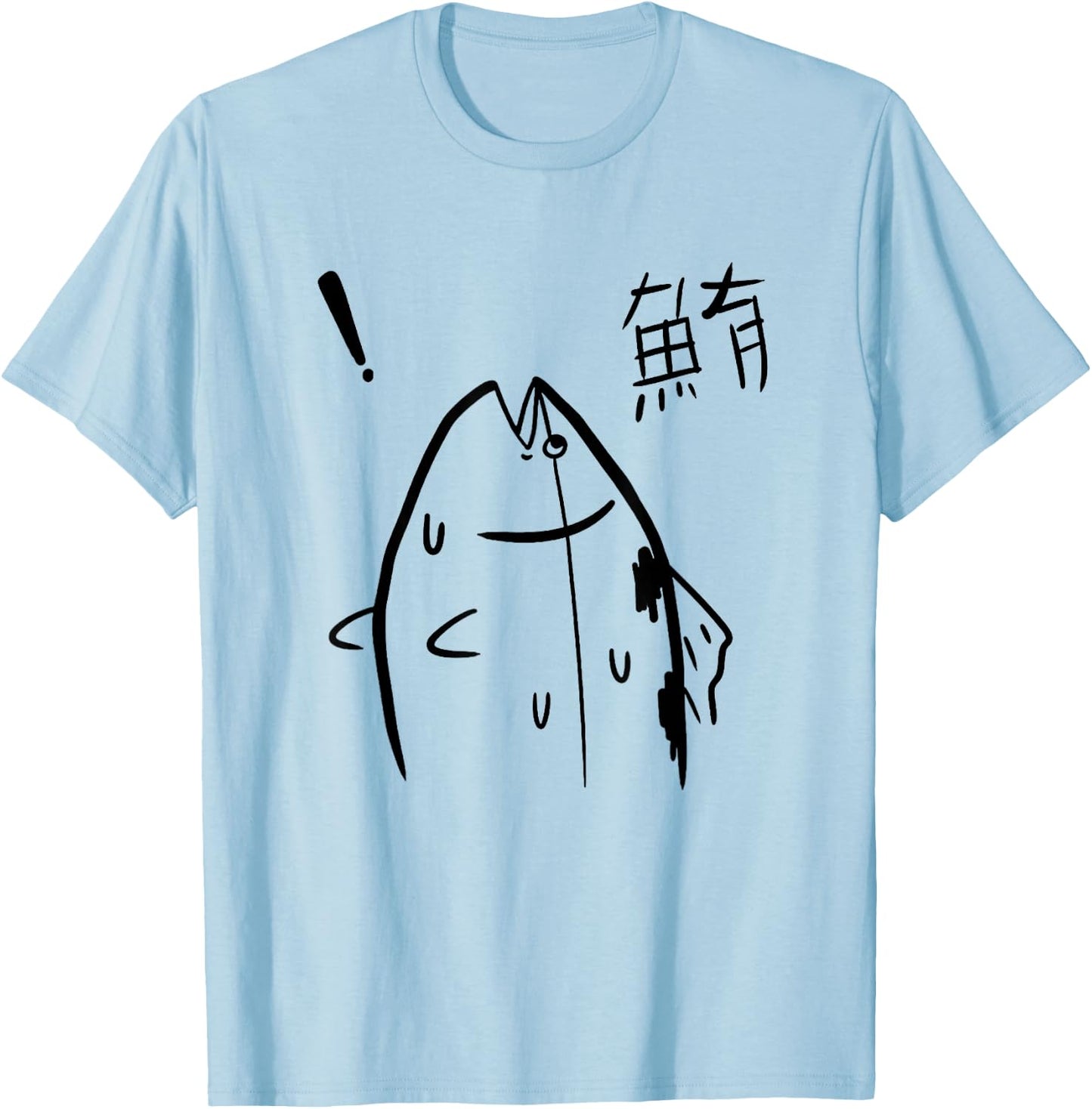Harajuku Fish Manga Fish Graphic Design T-Shirt - T-Shirt | Light Blue