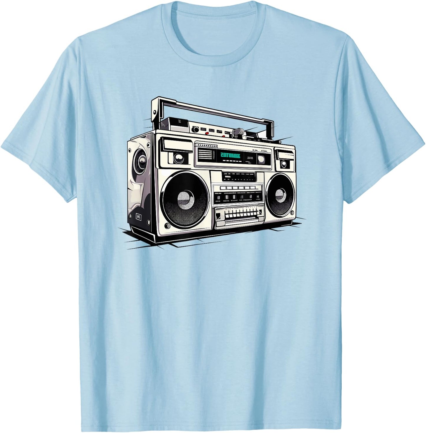 Ghetto Blaster Hip Hop 80's 90's Street Gangster Rap Lover T-Shirt - T-Shirt | Light Blue