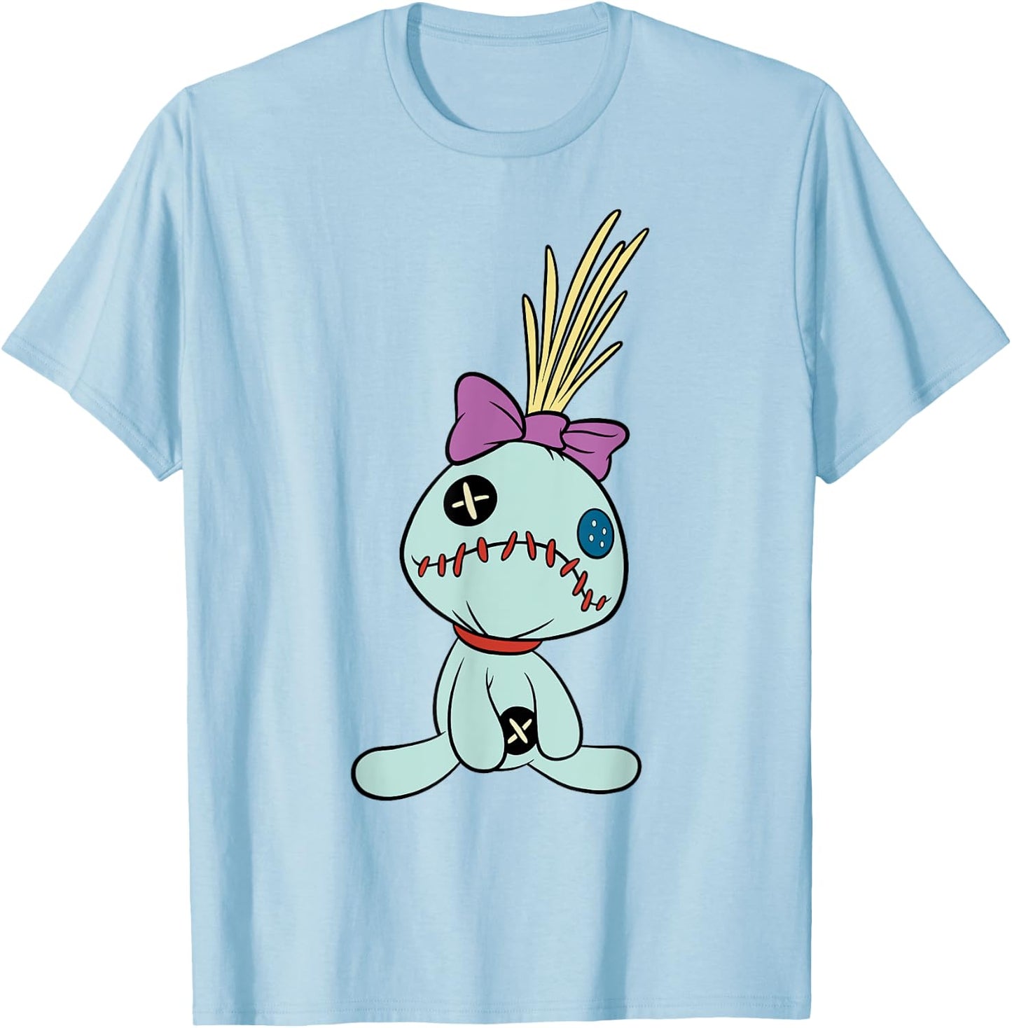 Disney Lilo & Stitch Cute Scrump Doll Big Chest Portrait T-Shirt - T-Shirt | Light Blue