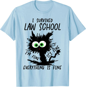I Survived Law School Graduation 2025 2026 T-Shirt - T-Shirt | Light Blue