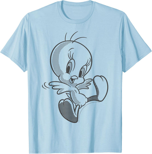 Looney Tunes Tweety Bird Comic Style Portrait T-Shirt - T-Shirt | Light Blue