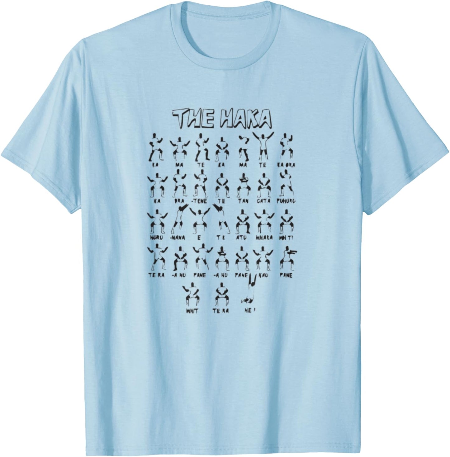 The Haka Poses T-Shirt - T-Shirt | Light Blue