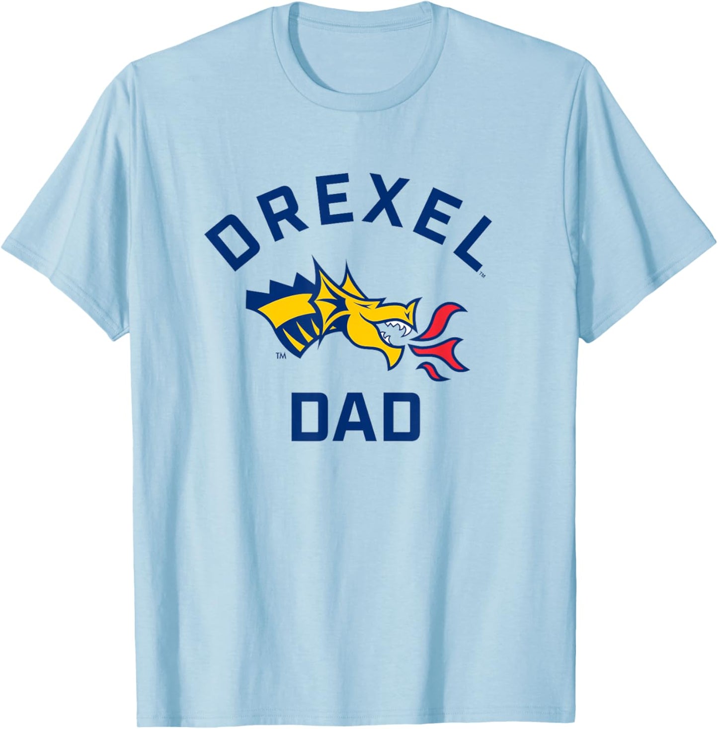 Drexel University Dragons Arched Dad T-Shirt - T-Shirt | Light Blue