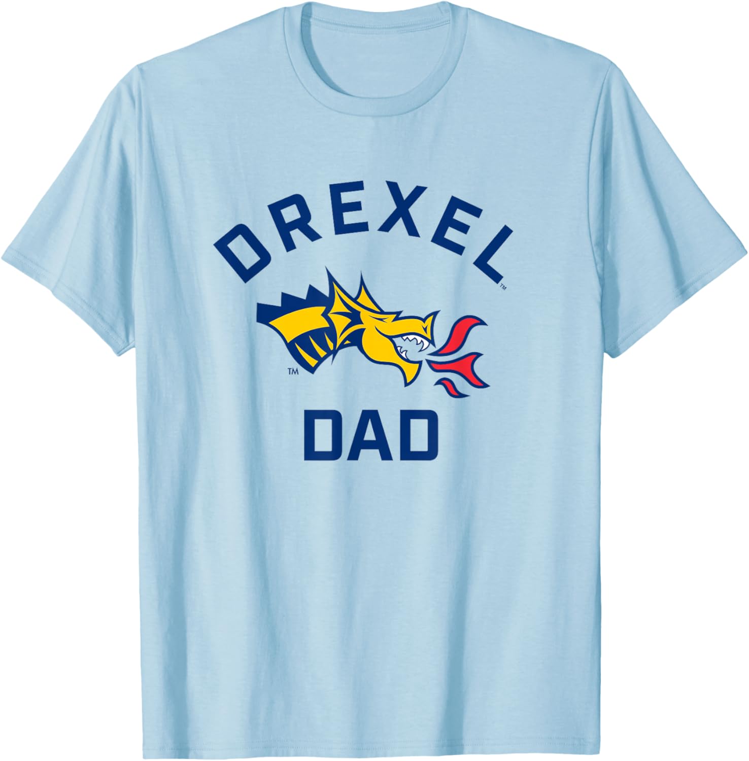 Drexel University Dragons Arched Dad T-Shirt - T-Shirt | Light Blue