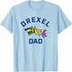 Drexel University Dragons Arched Dad T-Shirt - T-Shirt | Light Blue
