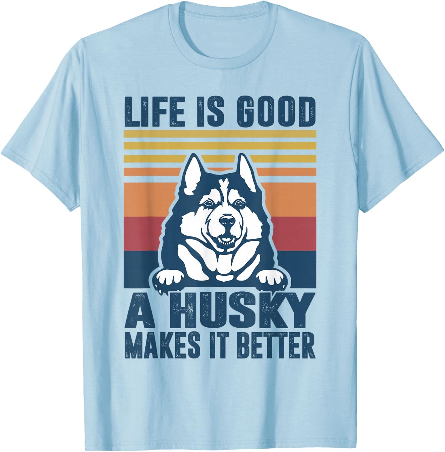 Siberian Husky Gifts Men Husky Dog Dad Dog Mom T-Shirt - T-Shirt | Light Blue