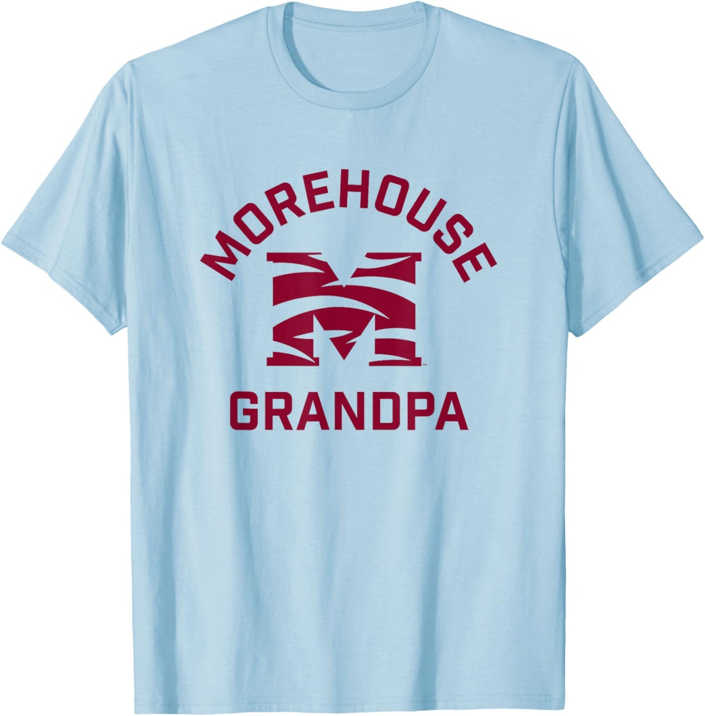 Morehouse College Maroon Tigers Arched Grandpa T-Shirt - T-Shirt | Light Blue