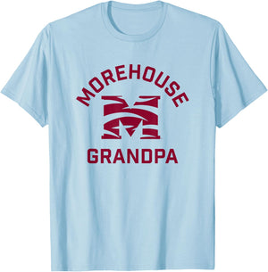 Morehouse College Maroon Tigers Arched Grandpa T-Shirt - T-Shirt | Light Blue
