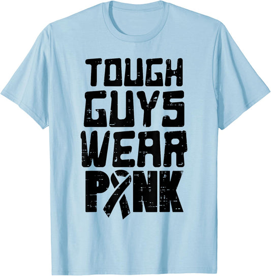 Breast Cancer Awareness Wear Pink Guys Men Boys Kids Teens T-Shirt - T-Shirt | Light Blue
