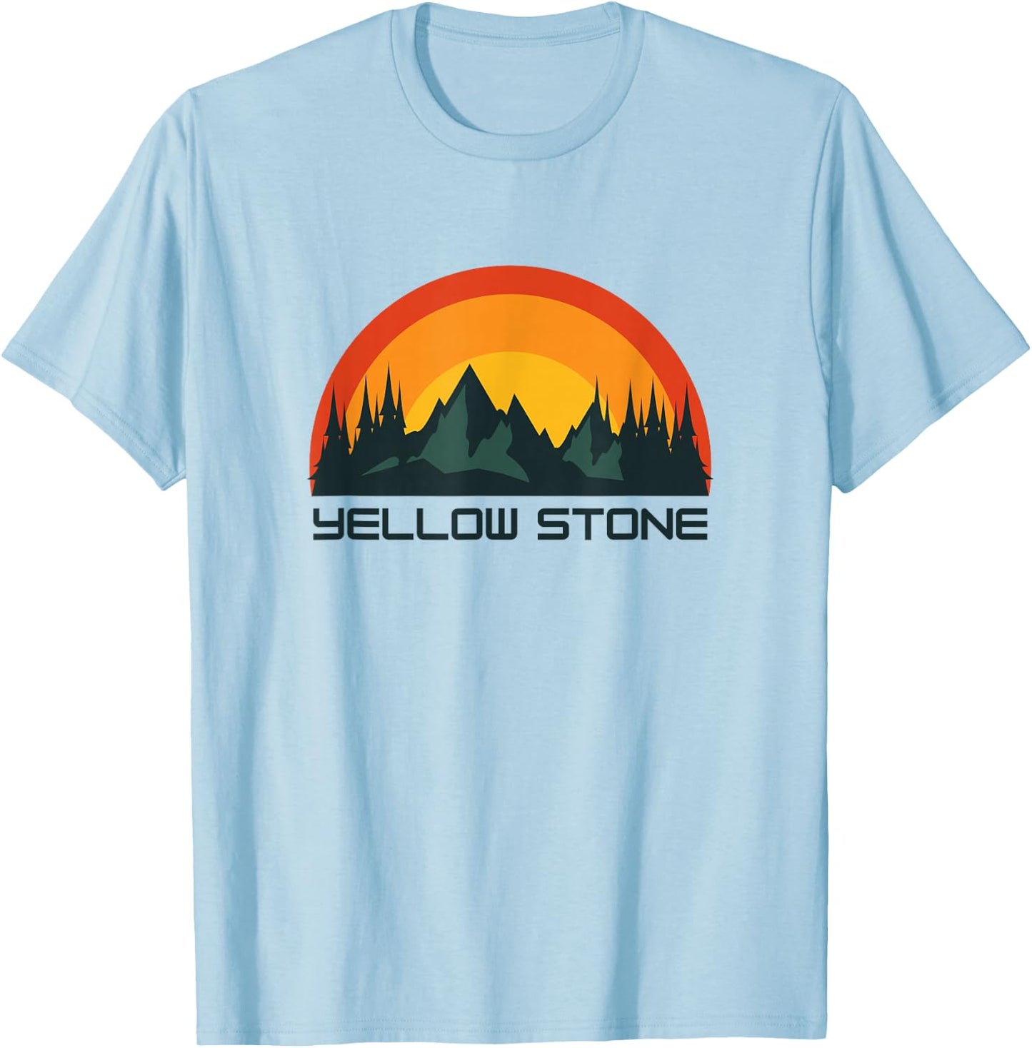 Yellow Stone National Park T-Shirt - T-Shirt | Light Blue