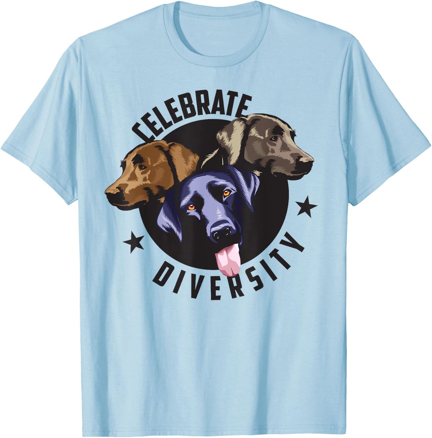 Cool Celebrate Diversity For Labrador Retriever Lovers T-Shirt - T-Shirt | Light Blue