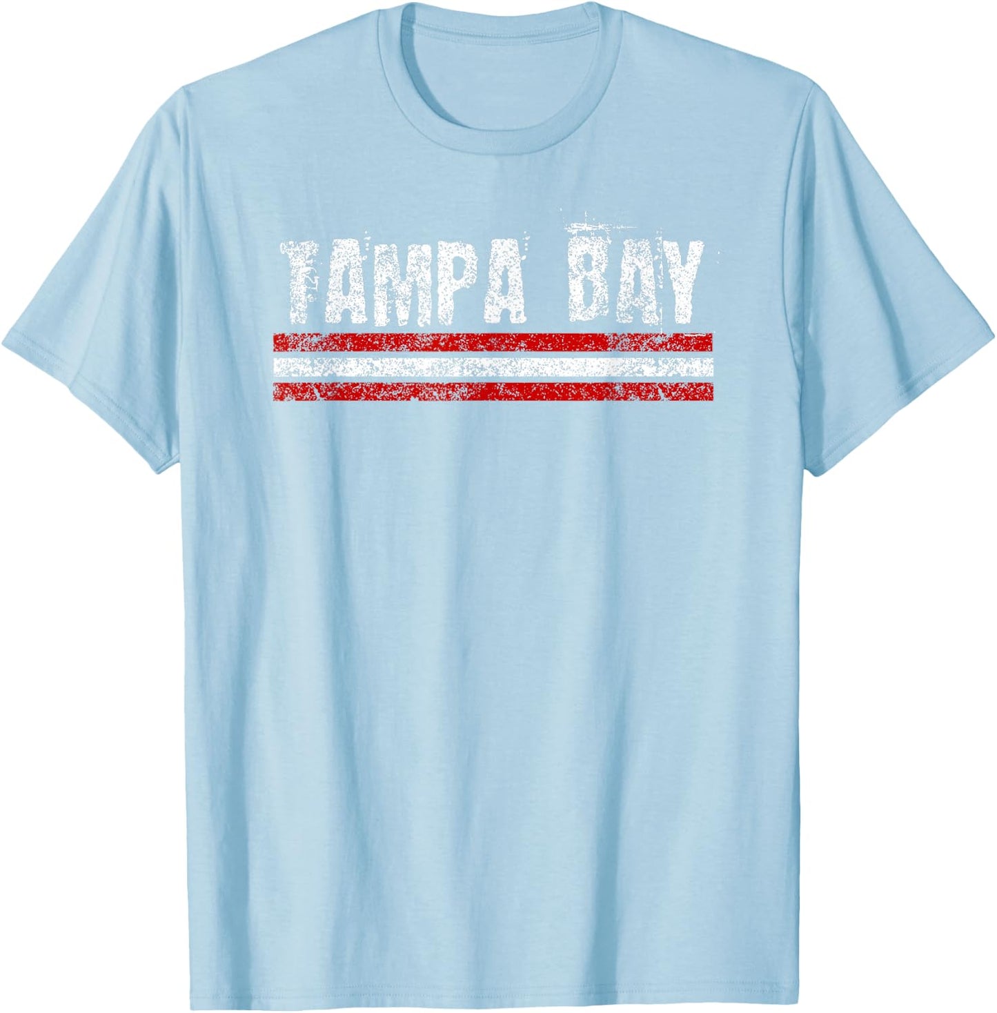 Tampa Bay Florida Retro Vintage Weathered Throwback T-Shirt - T-Shirt | Light Blue