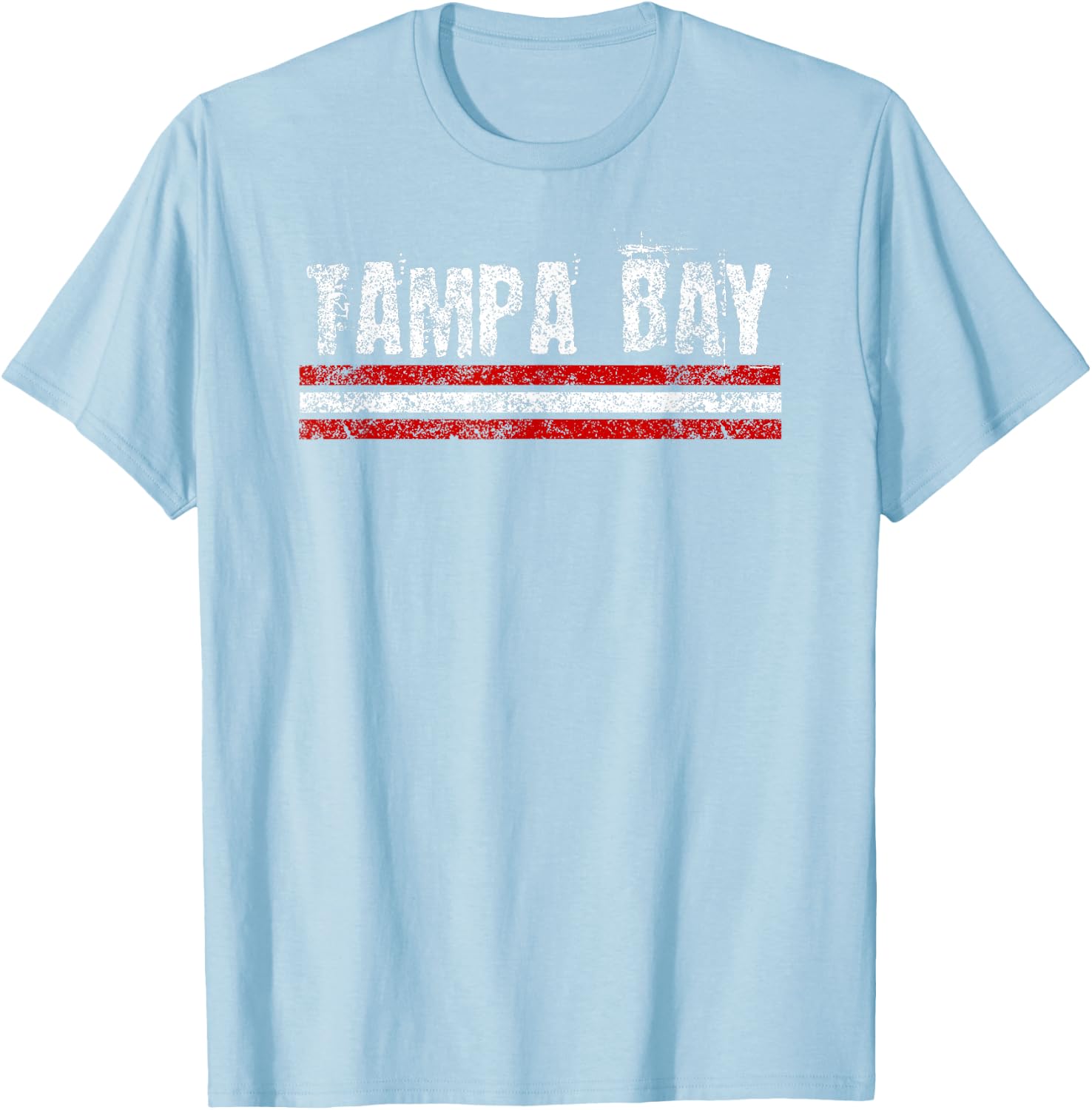 Tampa Bay Florida Retro Vintage Weathered Throwback T-Shirt - T-Shirt | Light Blue