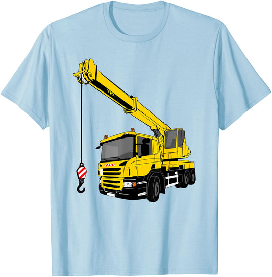 Crane car, carrane, crane, truck T-Shirt - T-Shirt | Light Blue