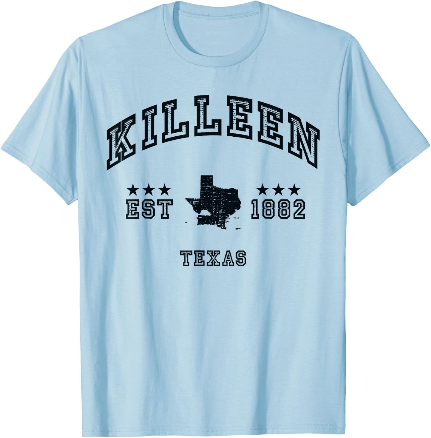 Retro Killeen Texas TX Souvenir Sport Throwback T-Shirt - T-Shirt | Light Blue