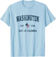 Washington DC Vintage American Flag USA Sports Design T-Shirt - T-Shirt | Light Blue